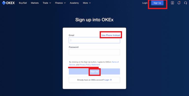 آموزش ثبت نام در صرافی okx